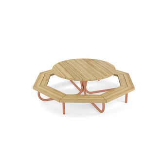 Rörvik picknickbord furu runt ø 120 H55 cm